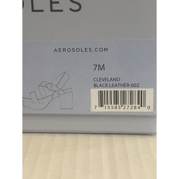 Aerosoles Cleveland Slingback
Platform Sandals Black Silver Size 7M Brand New - Picture 11 of 12